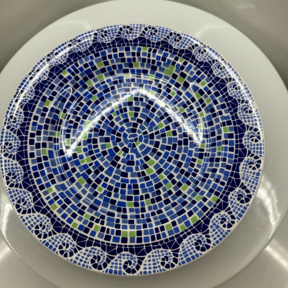 Pier 1 Summerlin Plates Mediterranean Mosiac Blue Green 7 ⅝" Set of 3 - Picture 3 of 8
